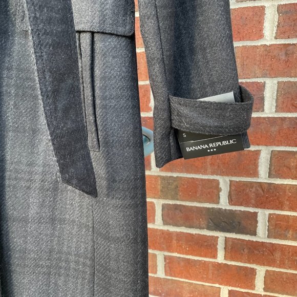 NWT New Wool Plaid Banana Republic Coat - Small - Picture 4 of 10